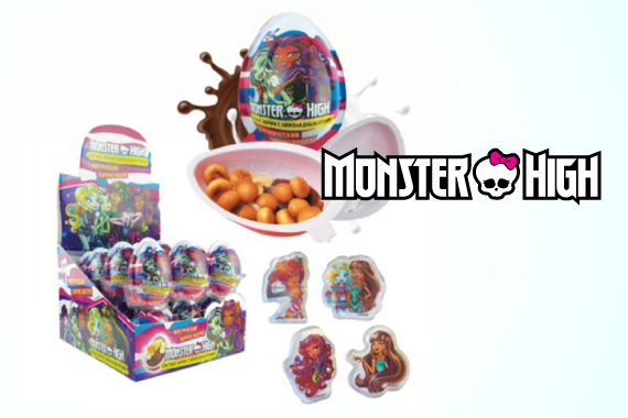 Хрустящие шарики с шоколадным кремом + монстрический сюрприз «Monster High», 12 г